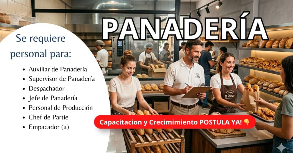 NUEVAS OPORTUNIDADES LABORALES EN PANADERÍA